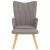 Scaun de relaxare cu taburet, gri taupe, textil GartenMobel Dekor