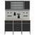 Banc de lucru cu sertar 7 pcs Negru 150 x 55 x 200 cm Oțel GartenMobel Dekor