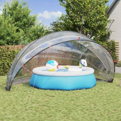 Dom pentru piscină Manual Transparent 592 x 590 x 275 cm PVC GartenMobel Dekor