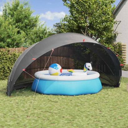 Dom pentru piscină Manual Negru 592 x 590 x 275 cm GartenMobel Dekor
