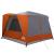 Tent Cabină cu acoperiș Gri și Portocalie 400 x 350 x 212 cm GartenMobel Dekor