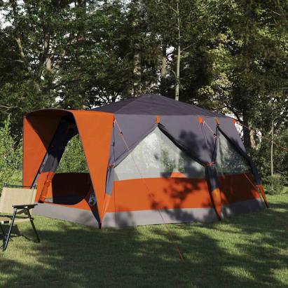 Tent Cabină cu acoperiș Gri și Portocalie 400 x 350 x 212 cm GartenMobel Dekor