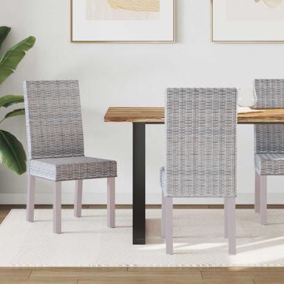 Scaun de sufragerie 2 pcs Alb spălat 45 x 54 x 93 cm GartenMobel Dekor