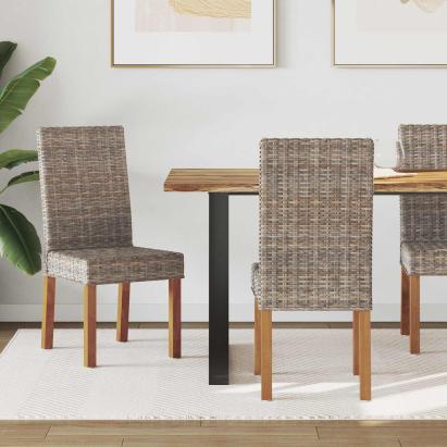 Scaun de sufragerie 2 pcs Gri Kubu 45 x 54 x 93 cm GartenMobel Dekor