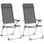Scaune de camping pliante, 2 buc, gri, aluminiu GartenMobel Dekor