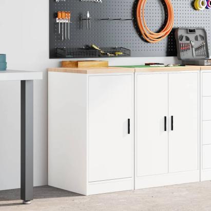 Dulap depozitare garaj alb 40x51x85 cm lemn masiv de pin GartenMobel Dekor