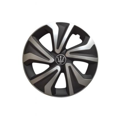 Set 4 capace roti Evo culoare negru argintiu 14 inch Cod: WK1-1SL-14 Automotive TrustedCars