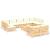 Set mobilier grădină cu perne crem, 10 piese, lemn masiv de pin GartenMobel Dekor