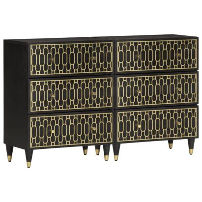 Dulapuri laterale, 2 buc., 60x33x75 cm, lemn masiv de mango GartenMobel Dekor