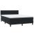 Pat box spring cu saltea, negru, 160x210 cm, catifea GartenMobel Dekor