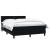 Pat box spring cu saltea, negru, 160x210 cm, catifea GartenMobel Dekor