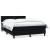 Pat box spring cu saltea, negru, 160x210 cm, catifea GartenMobel Dekor