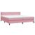 Pat box spring cu saltea, roz, 180x210 cm, catifea GartenMobel Dekor