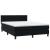 Pat box spring cu saltea, negru, 160x210 cm, catifea GartenMobel Dekor