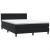 Pat box spring cu saltea, negru, 160x210 cm, catifea GartenMobel Dekor