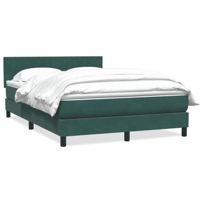 Pat box spring cu saltea, verde închis, 160x210 cm, catifea GartenMobel Dekor