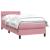 Pat box spring cu saltea, roz, 80x220 cm, catifea GartenMobel Dekor