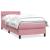 Pat box spring cu saltea, roz, 80x220 cm, catifea GartenMobel Dekor