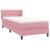 Pat box spring cu saltea, roz, 80x220 cm, catifea GartenMobel Dekor