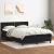 Pat box spring cu saltea, negru, 160x210 cm, catifea GartenMobel Dekor