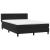 Pat box spring cu saltea, negru, 160x210 cm, catifea GartenMobel Dekor