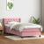 Pat box spring cu saltea, roz, 80x220 cm, catifea GartenMobel Dekor