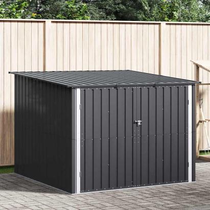 Shed pentru biciclete 3 pcs Antracit 215 x 206 x 157 cm Metal GartenMobel Dekor