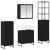 Set de mobilier pentru baie cu raft Stejar Negru Lemn compozit GartenMobel Dekor