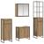 Set de mobilier pentru baie Stejar Artizanal Lemn compozit GartenMobel Dekor