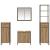 Set de mobilier pentru baie Stejar Artizanal Lemn compozit GartenMobel Dekor