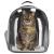 Rucsac transport animale talie mica-medie, maxim 12 kg, hublou panoramic transparent, buzunare laterale, gri Household NewTrend