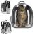 Rucsac transport animale talie mica-medie, maxim 12 kg, hublou panoramic transparent, buzunare laterale, gri Household NewTrend
