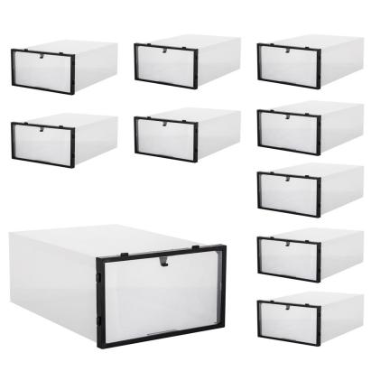 Set 10 cutii organizare pentru pantofi, 30x21x12, transparent Household NewTrend