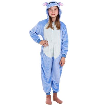 Pijama tip salopeta pentru copii, model stitch, marime 130-140cm Household NewTrend