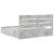 Cadru de pat cu sertar Gri din beton 200 x 200 cm Lemn compozit GartenMobel Dekor