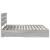 Cadru de pat cu sertar Gri Sonoma 200 x 200 cm Lemn compozit GartenMobel Dekor