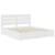 Cadru de pat cu sertar Alb 180 x 200 cm Lemn compozit GartenMobel Dekor