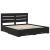 Cadru de pat cu sertar Stejar Negru 180 x 200 cm Lemn compozit GartenMobel Dekor