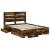 Cadru de pat Stejar fumuriu 150 x 200 cm Lemn compozit GartenMobel Dekor