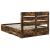 Cadru de pat Stejar fumuriu 150 x 200 cm Lemn compozit GartenMobel Dekor