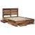Cadru de pat cu sertar Lemn vechi 140 x 190 cm Lemn compozit GartenMobel Dekor