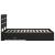 Cadru de pat cu sertar Stejar Negru 135 x 190 cm Lemn compozit GartenMobel Dekor