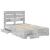 Cadru de pat cu sertar Gri din beton 135 x 190 cm Lemn compozit GartenMobel Dekor