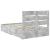 Cadru de pat cu sertar Gri din beton 135 x 190 cm Lemn compozit GartenMobel Dekor