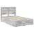 Cadru de pat cu sertar Gri din beton 120 x 200 cm Lemn compozit GartenMobel Dekor