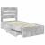 Cadru de pat cu sertar Gri din beton 90 x 190 cm Lemn compozit GartenMobel Dekor