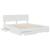 Cadru de pat cu headboard Alb 200 x 200 cm Lemn compozit GartenMobel Dekor