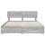 Cadru de pat cu headboard Gri Sonoma 200 x 200 cm Lemn compozit GartenMobel Dekor
