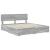 Cadru de pat cu headboard Gri Sonoma 200 x 200 cm Lemn compozit GartenMobel Dekor