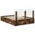 Cadru de pat Stejar fumuriu 150 x 200 cm Lemn compozit GartenMobel Dekor